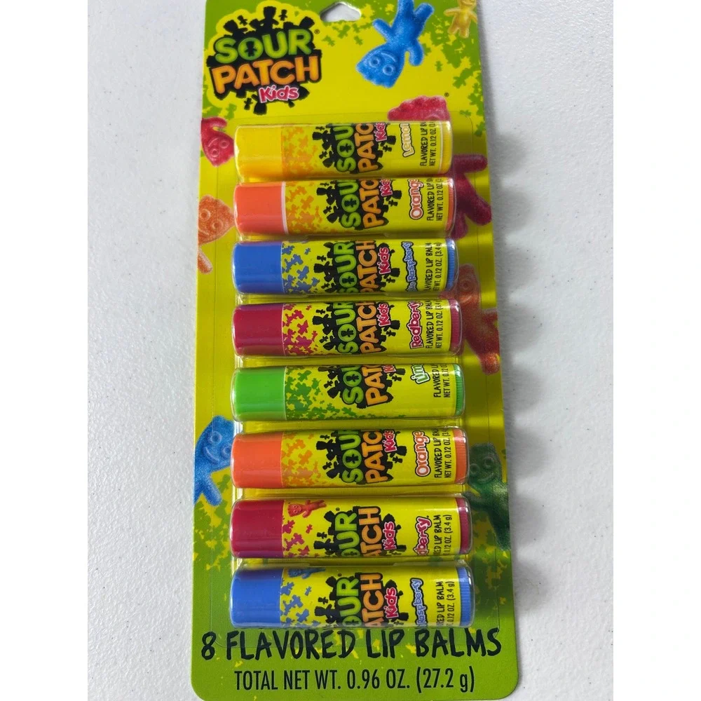 Sour Patch‎ Kids 8 Flavored Lip Balms Set Fun Candy Flavors Hydrating